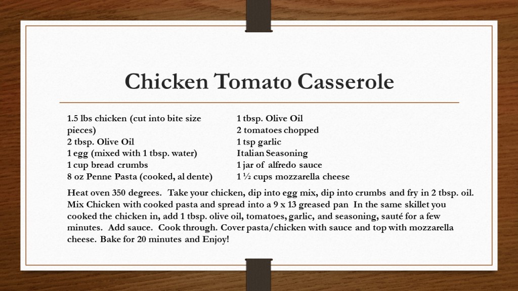Chicken Tomato Casserole